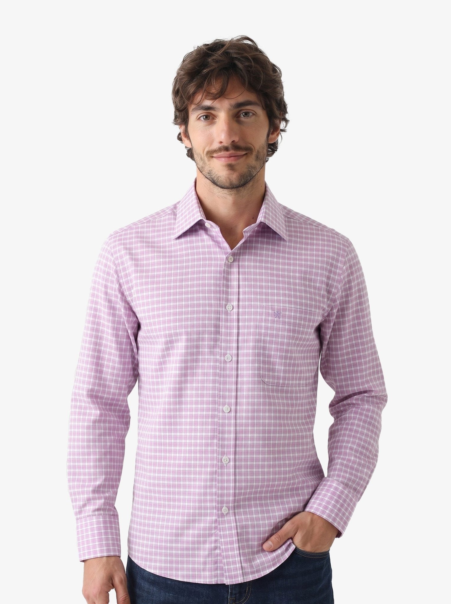 Manchester Camisa de Casual con Patrón Cuadros Sofisticado - Manchester