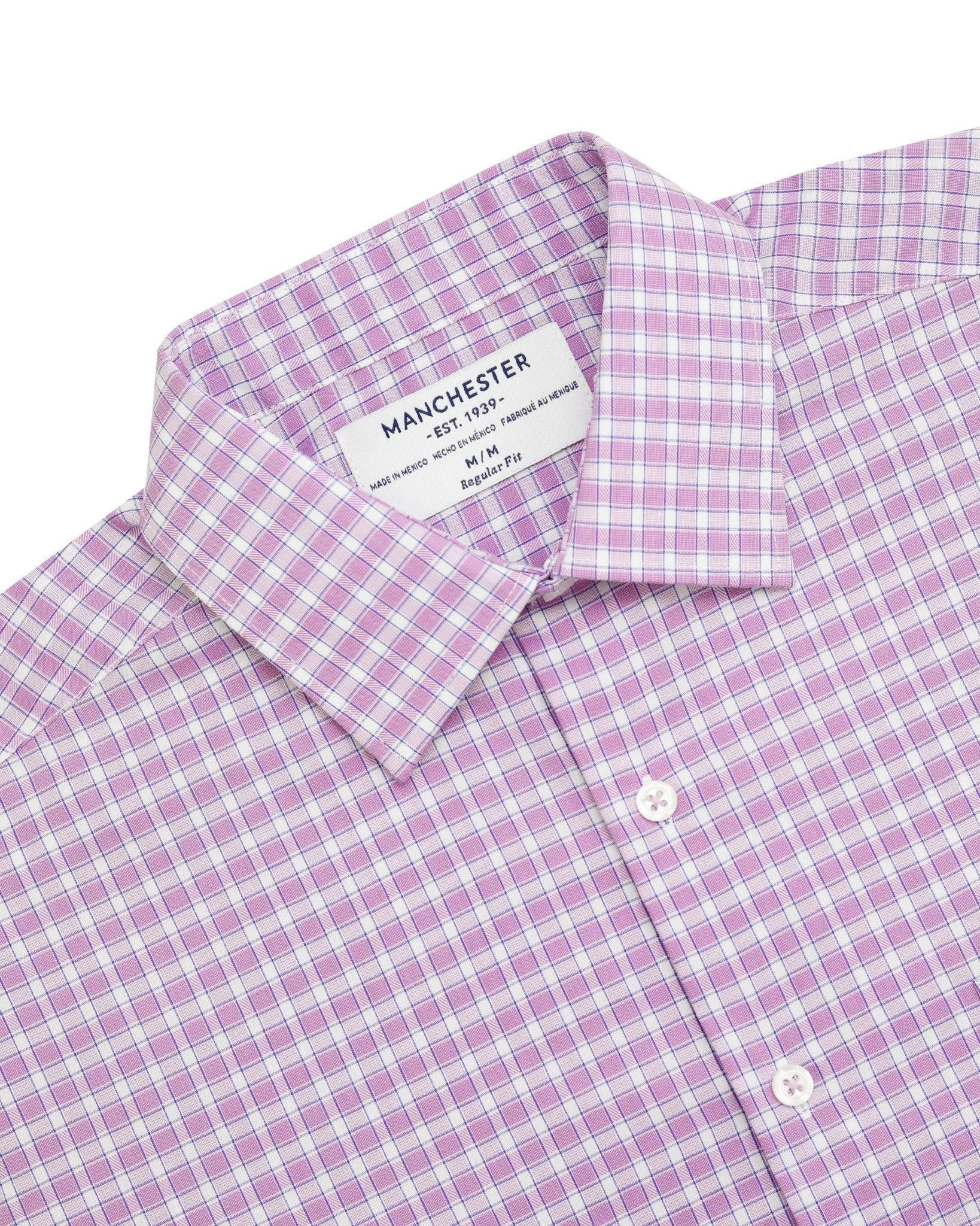 Manchester Camisa de Casual con Patrón Cuadros Sofisticado - Manchester