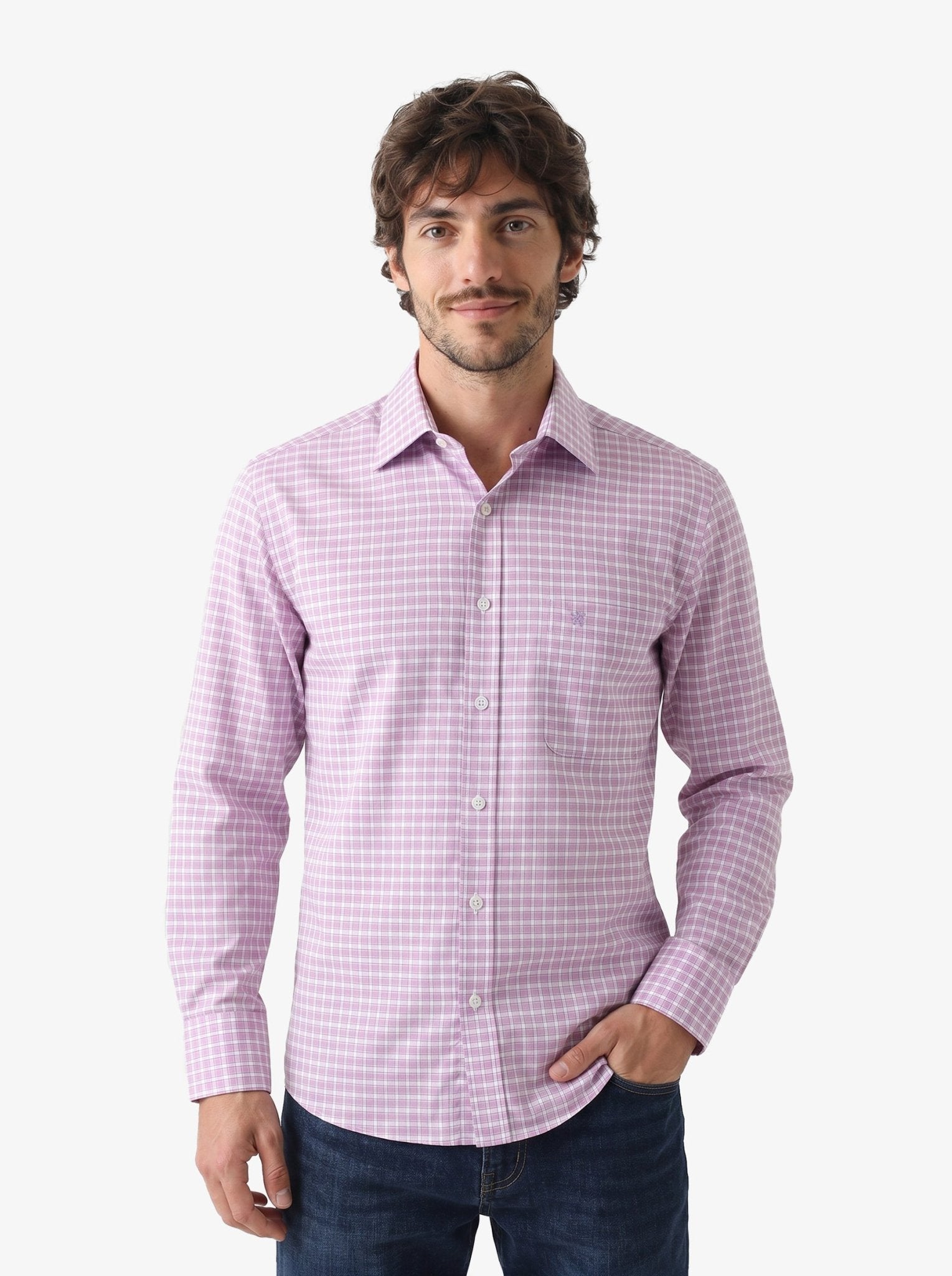 Manchester Camisa de Casual con Patrón Cuadros Sofisticado - Manchester
