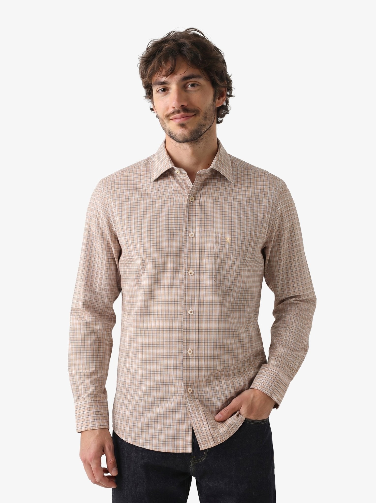 Manchester Camisa de Casual con Patrón Cuadros Sofisticado - Manchester