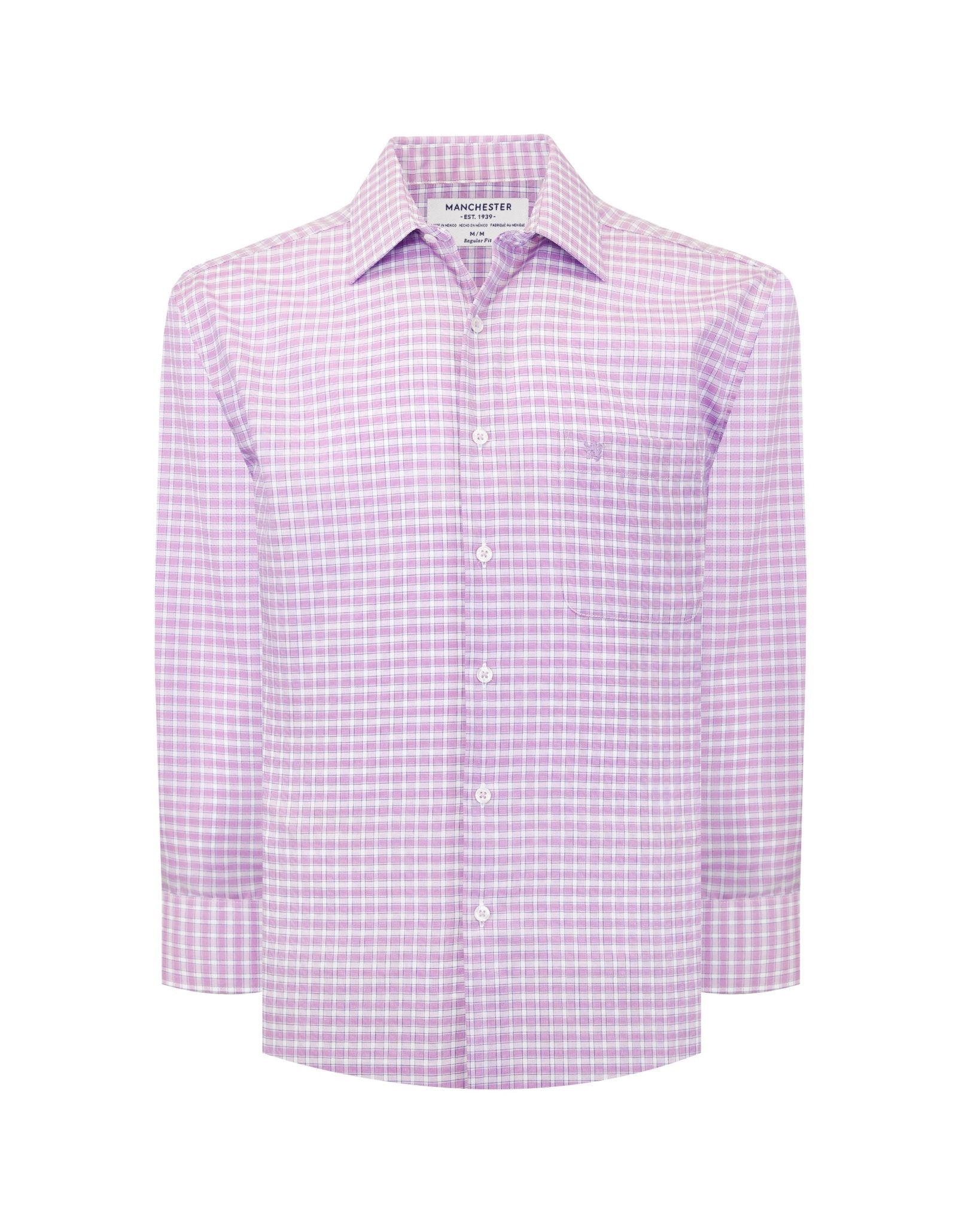 Manchester Camisa de Casual con Patrón Cuadros Sofisticado - Manchester