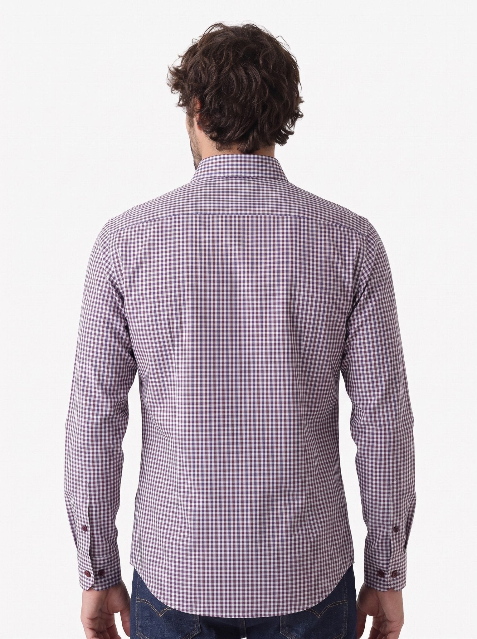 Manchester Camisa de Casual Microcuadro Button Down - Manchester