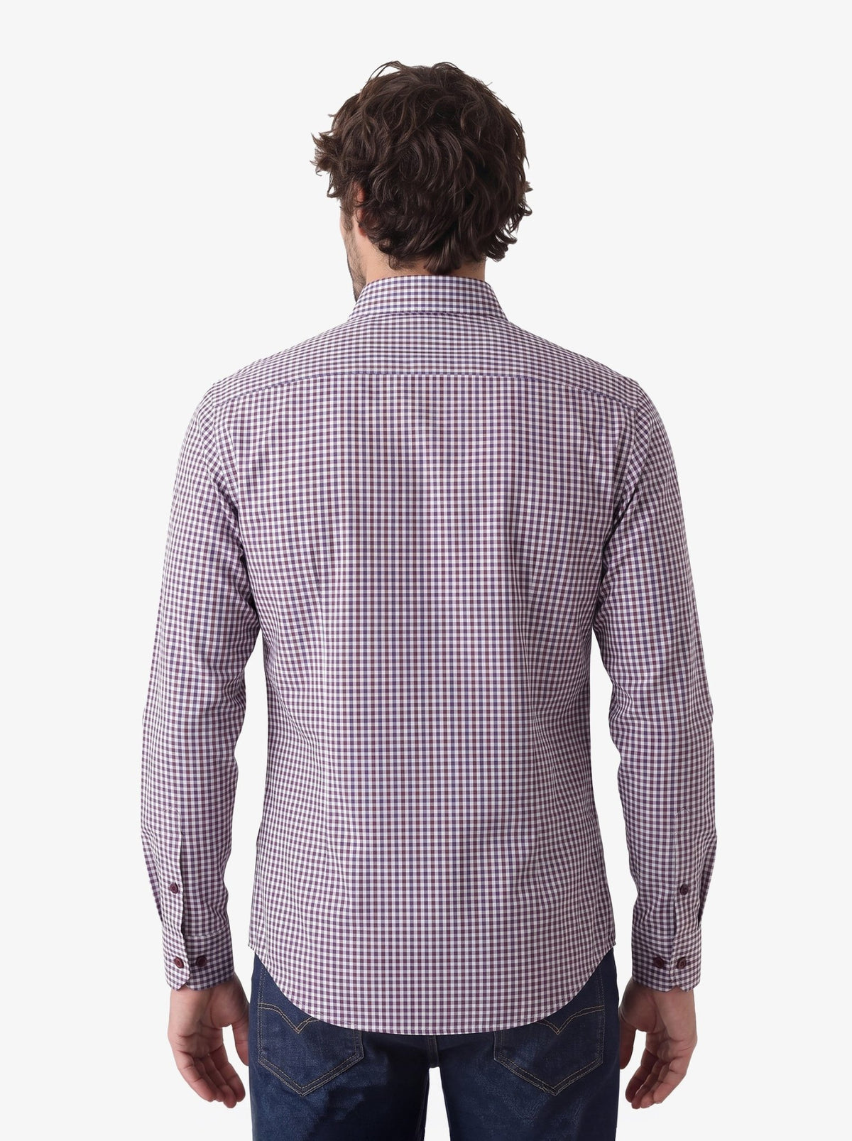 Manchester Camisa de Casual Microcuadro Button Down - Manchester
