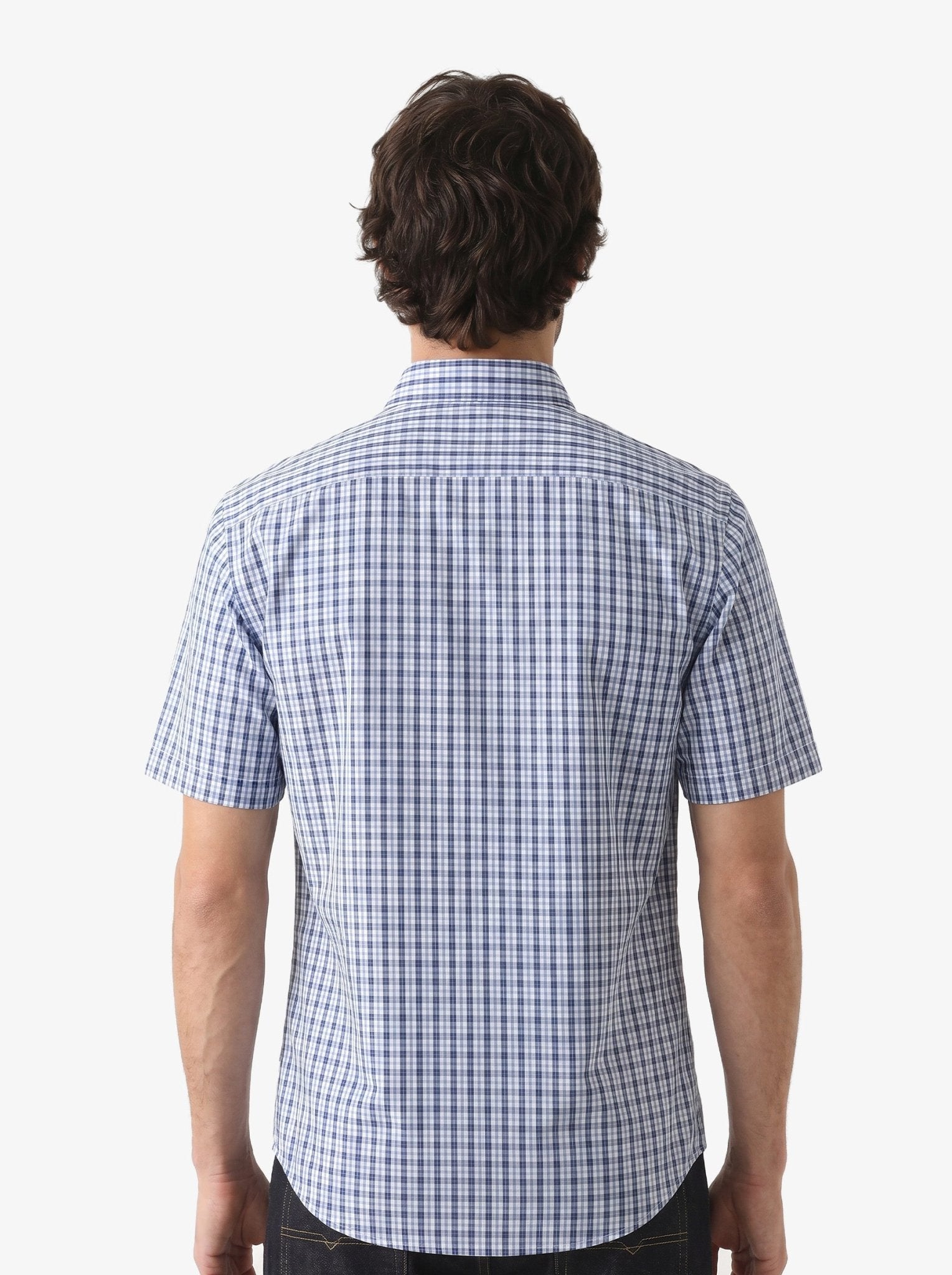 Manchester Camisa de Cuadros Manga Corta Casual Fresca - Manchester