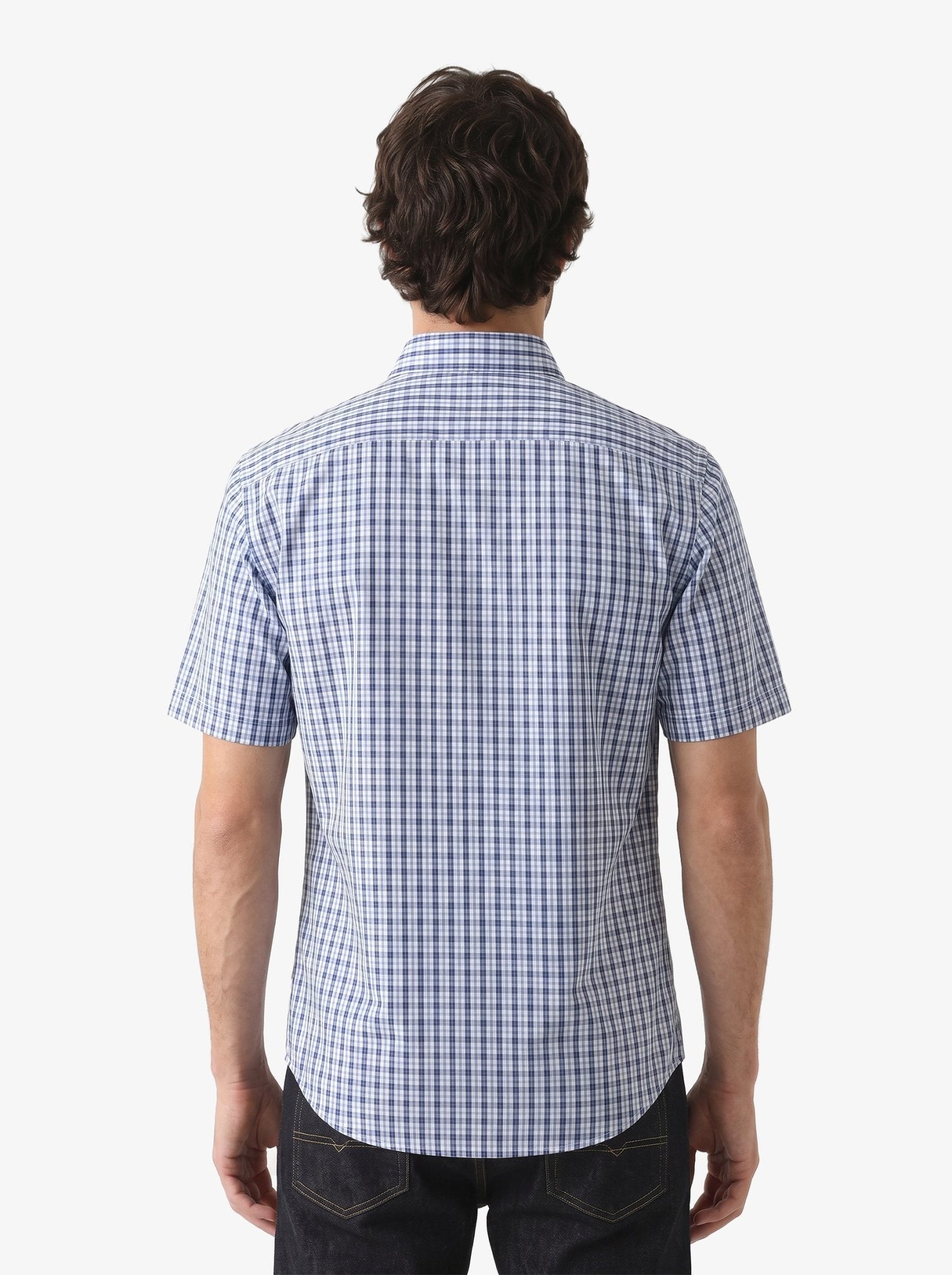 Manchester Camisa de Cuadros Manga Corta Casual Fresca - Manchester