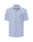 Manchester Camisa de Cuadros Manga Corta Casual Fresca - Manchester