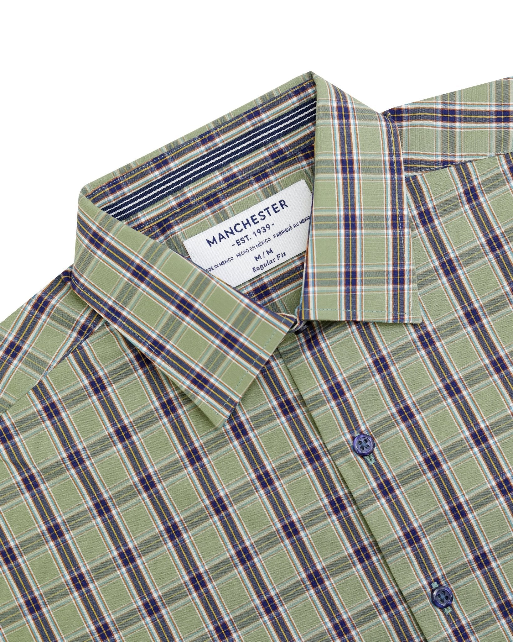 Manchester Camisa de Cuadros Manga Corta Estilo Casual - Manchester