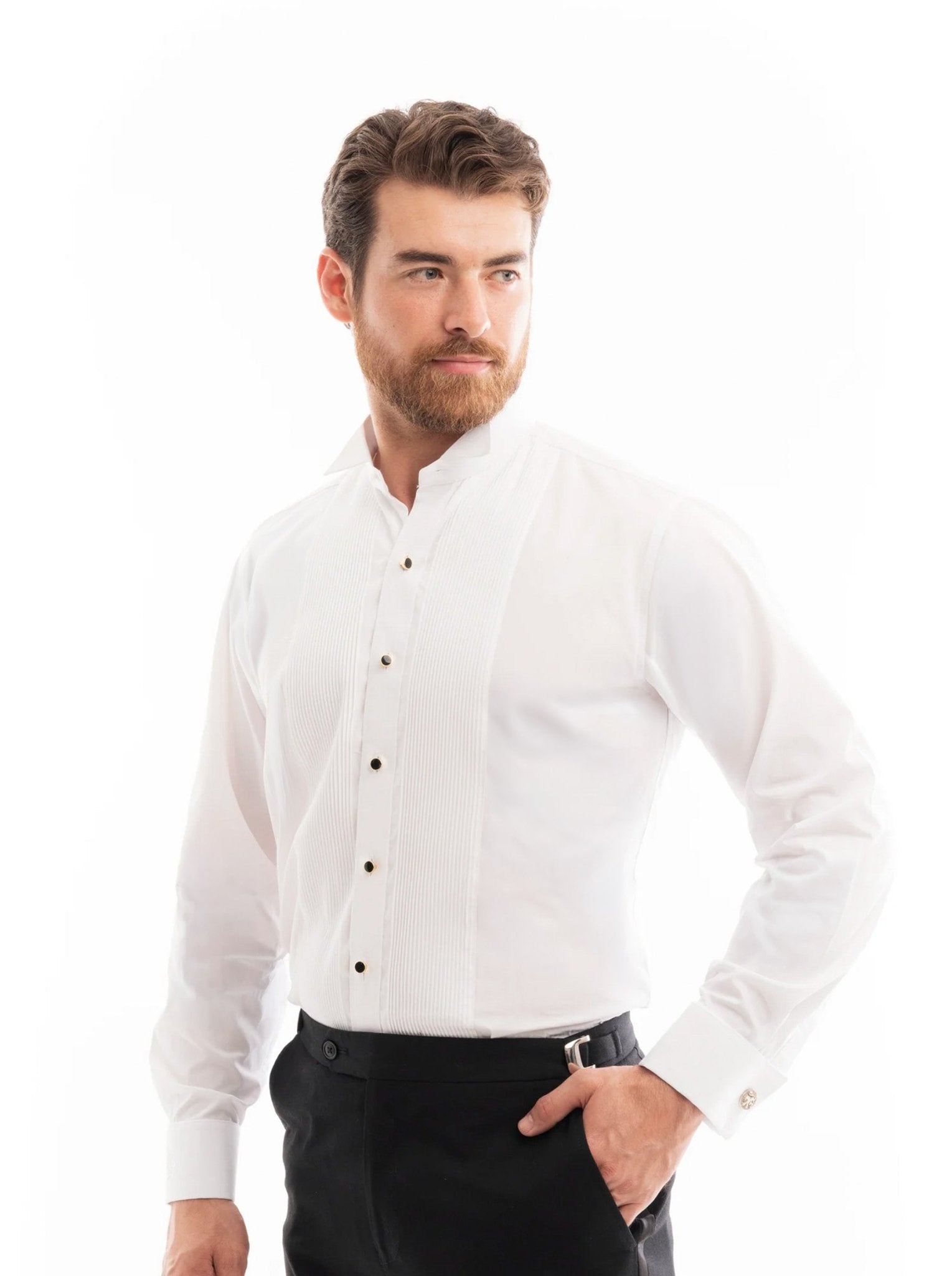 Manchester Camisa de Esmoquin color blanco para hombre