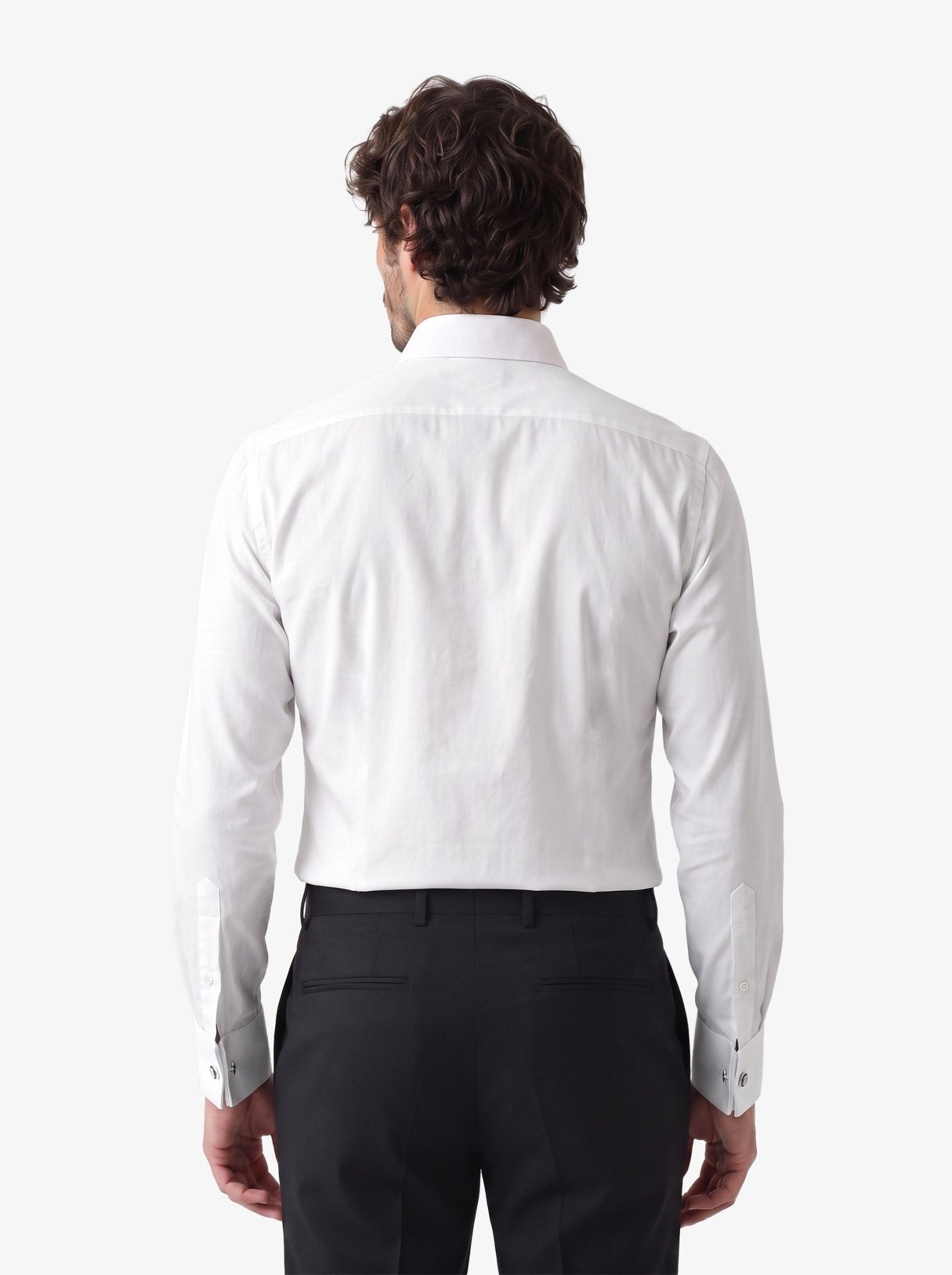 Manchester Camisa de Esmoquin Puño Francés Pechera Plisada Delgada - Manchester