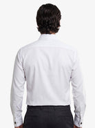 Manchester Camisa de Etiqueta Algodón y Poliéster con Cuello Ajustable Sin Bolsas color blanco para hombre