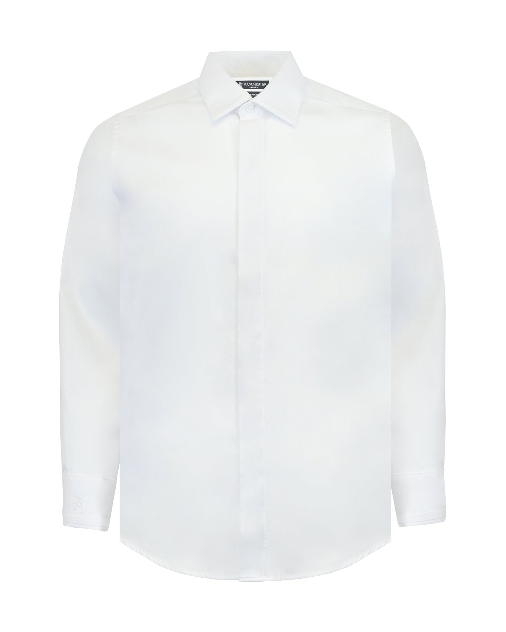 Manchester Camisa de Etiqueta Algodón y Poliéster con Cuello Ajustable Sin Bolsas - Manchester