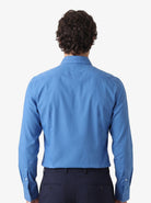 Manchester Camisa de Etiqueta en Algodón con Puño Doble color turquesa para hombre