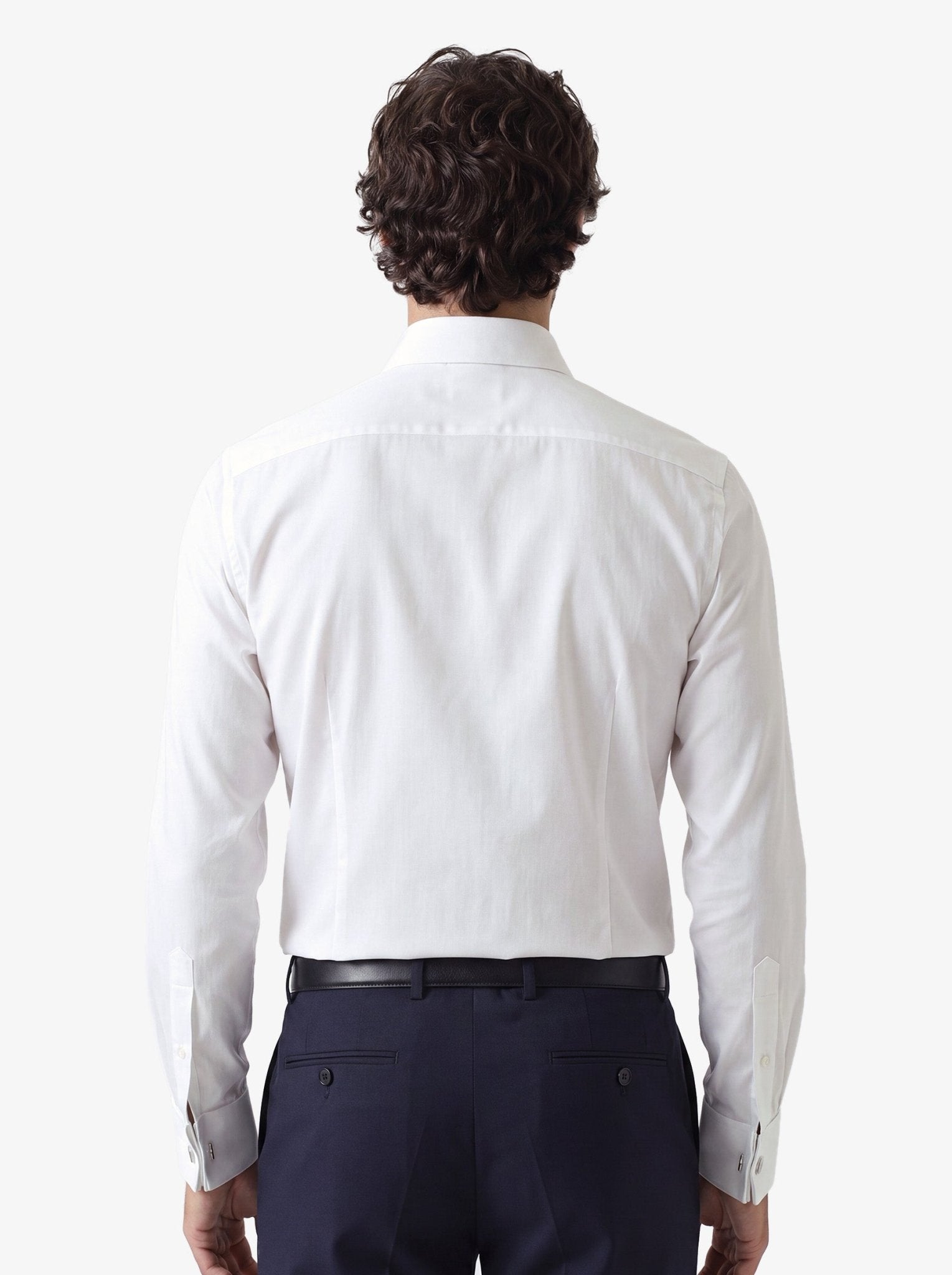 Manchester Camisa de Etiqueta en Algodón con Puño Doble color turquesa para hombre