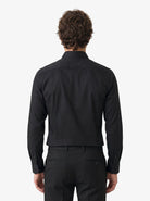 Manchester Camisa de Etiqueta en Algodón con Puño Doble color negro para hombre