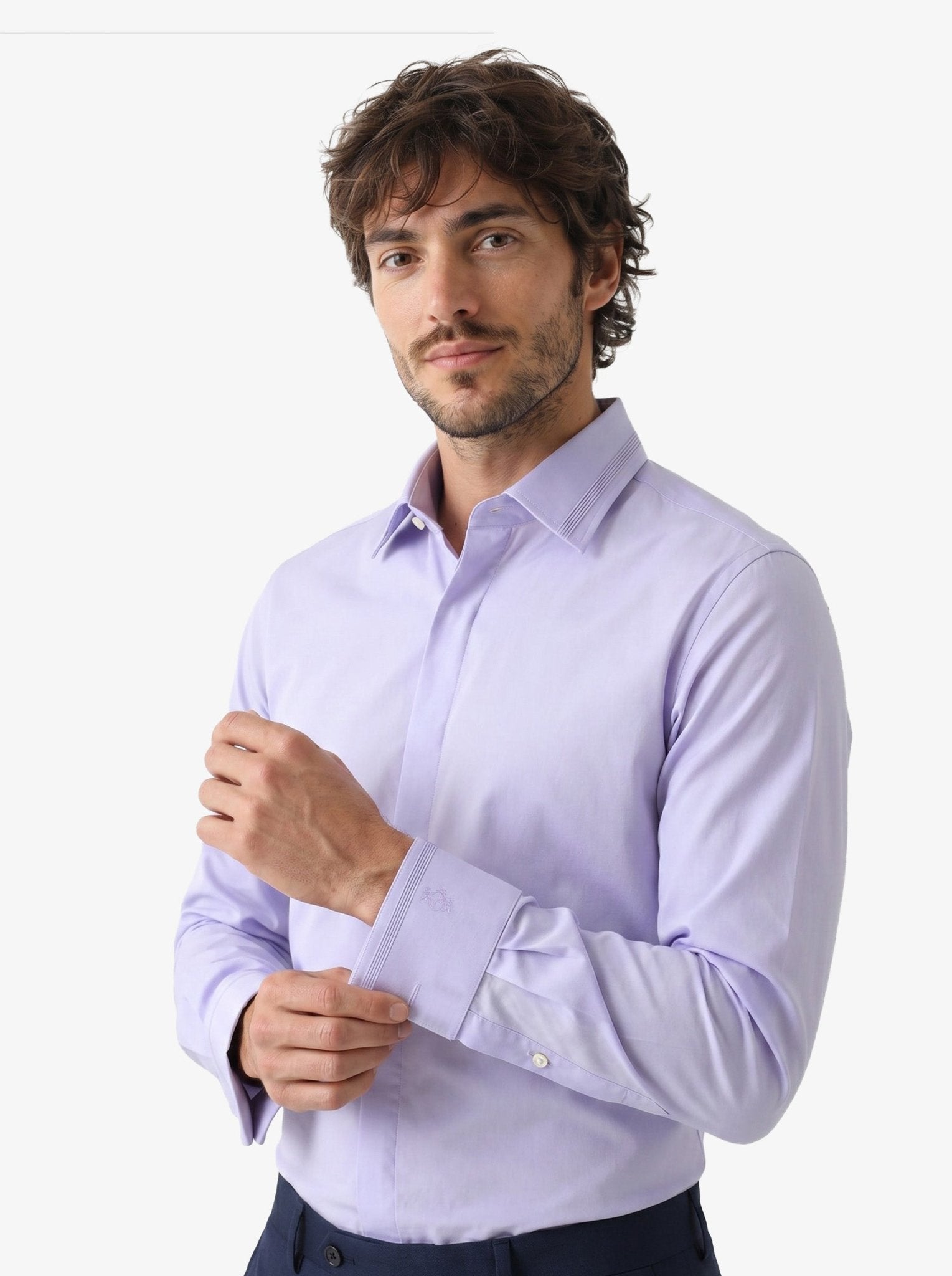 Manchester Camisa de Etiqueta para Smoking Manga Larga color blanco para hombre