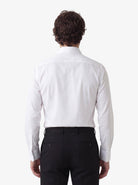 Manchester Camisa de Etiqueta Slim Fit Mezcla Algodón con Cuello Ajustable - Manchester