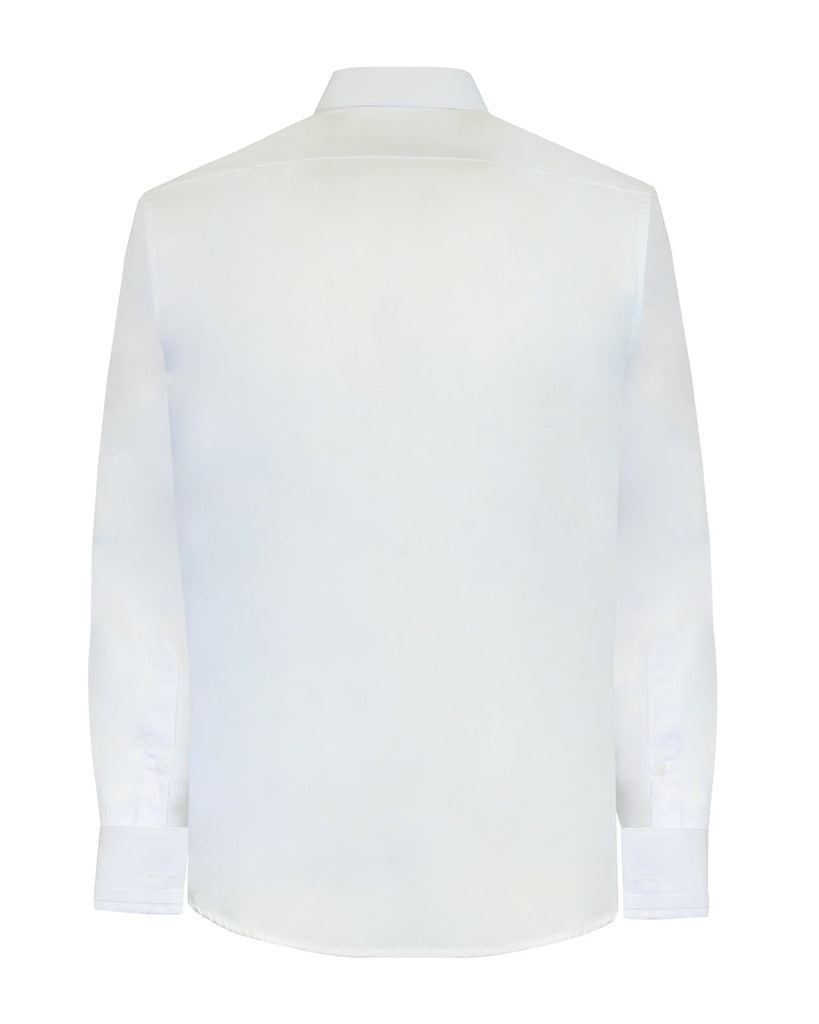 Manchester Camisa de Etiqueta Slim Fit Mezcla Algodón con Cuello Ajustable - Manchester