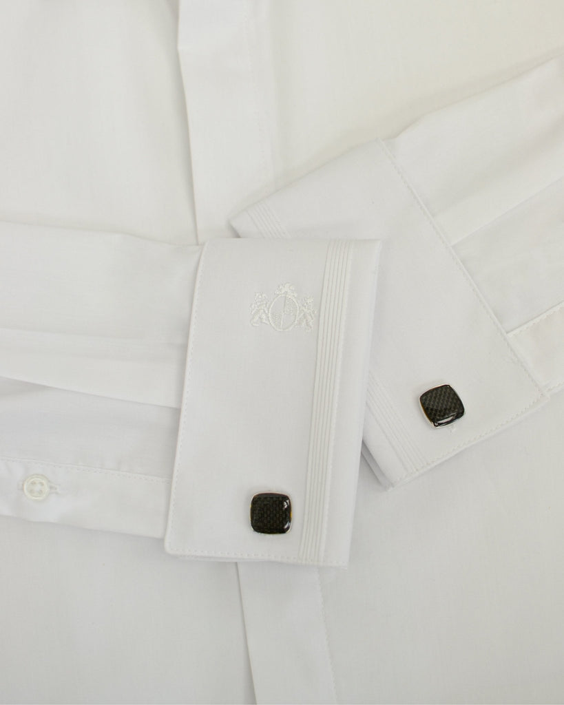 Manchester Camisa de Etiqueta Slim Fit Mezcla Algodón con Cuello Ajustable - Manchester