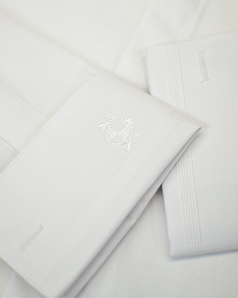 Manchester Camisa de Etiqueta Slim Fit Mezcla Algodón con Cuello Ajustable - Manchester