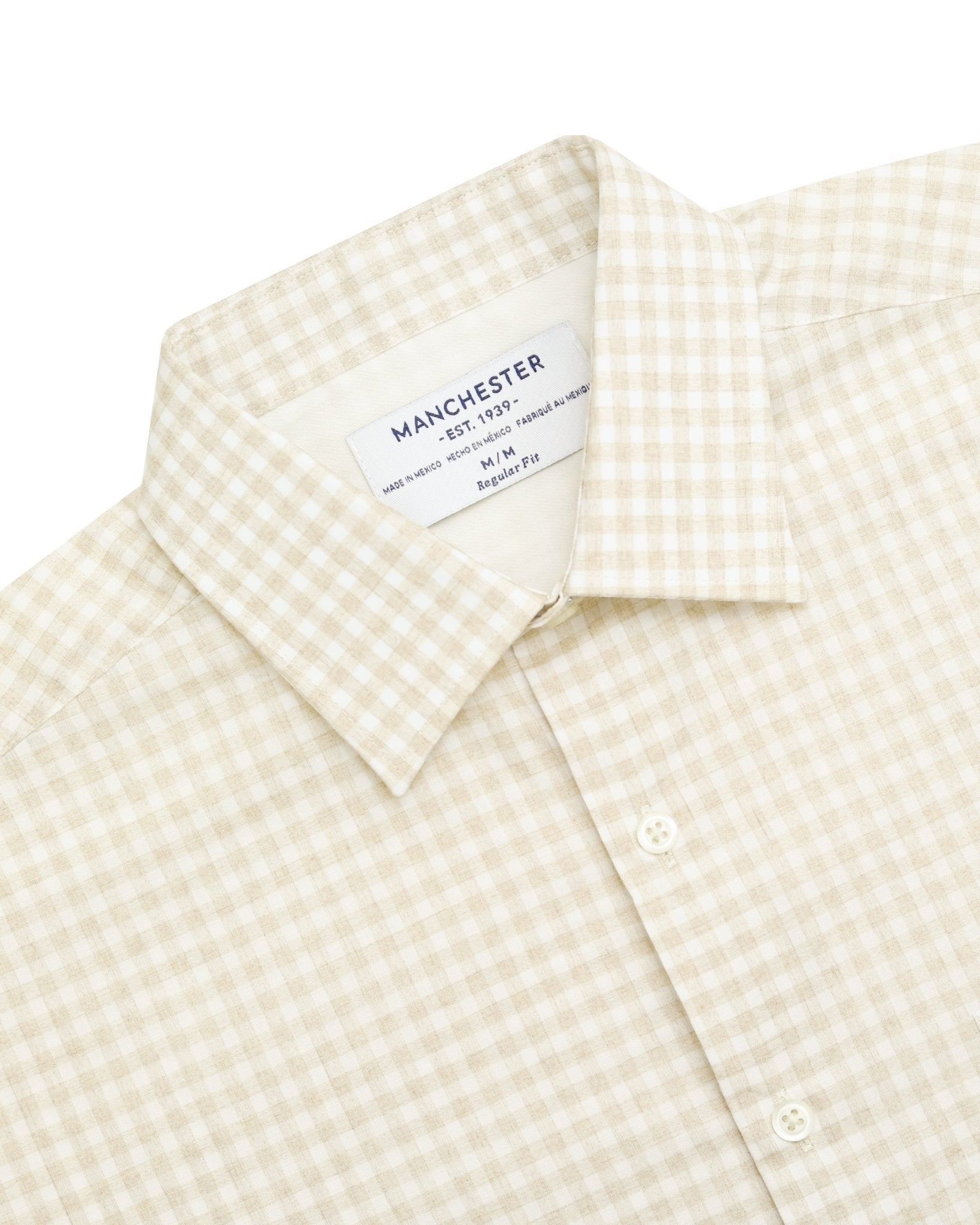 Manchester Camisa de Semi - Casual con Diseño Geométrico Suave - Manchester