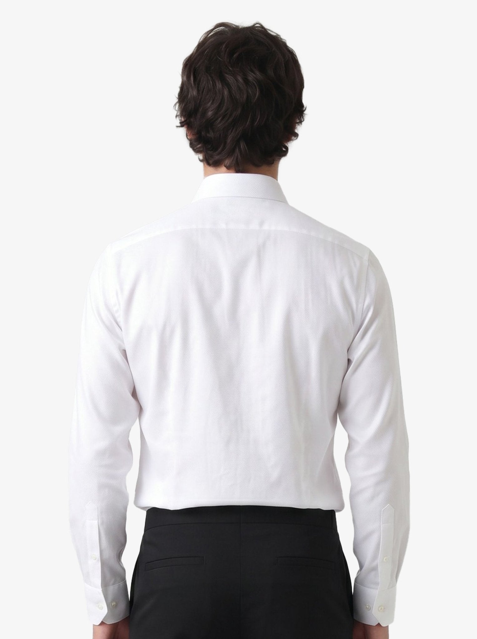 Manchester Camisa de Vestir Algodón y Poliéster color blanco para hombre