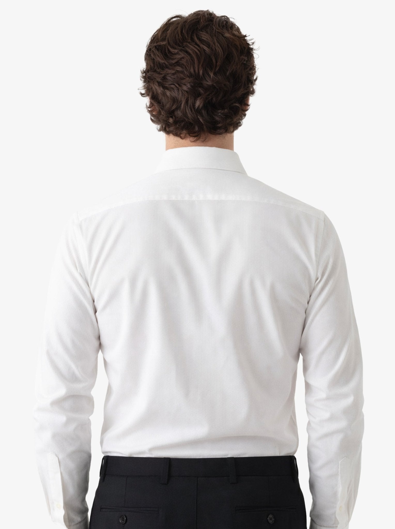 Manchester Camisa de Vestir Algodón y Poliéster Manga Larga color blanco para hombre