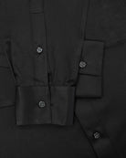 Manchester Camisa de Vestir Algodón y Poliéster Manga Larga color negro para hombre