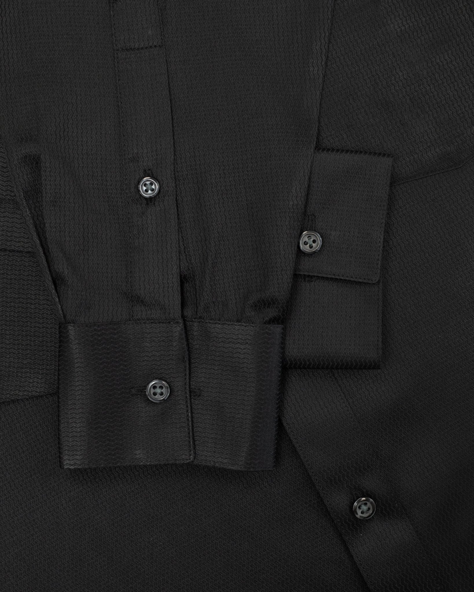 Manchester Camisa de Vestir Algodón y Poliéster Manga Larga color negro para hombre