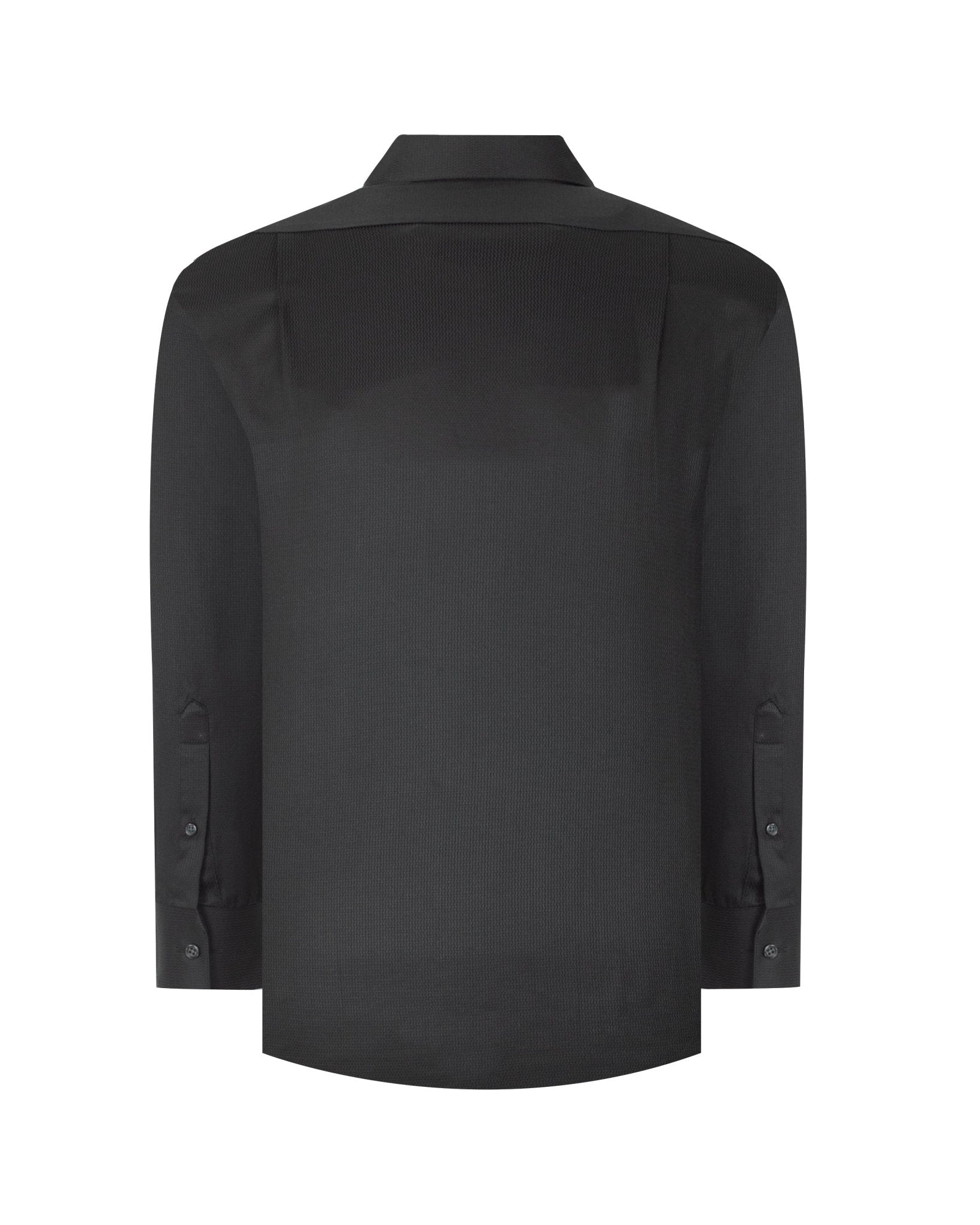 Manchester Camisa de Vestir Algodón y Poliéster Manga Larga color negro para hombre