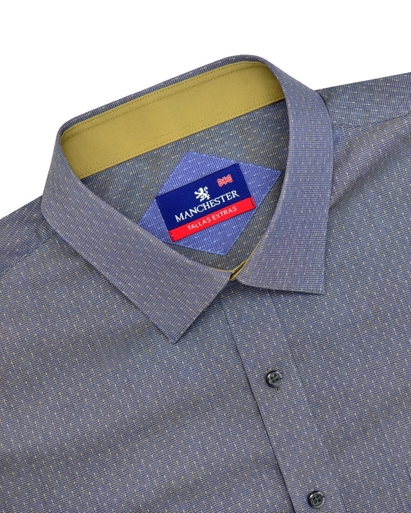 Manchester Camisa de Vestir Big and Tall 100% Algodón Manga Larga - Manchester
