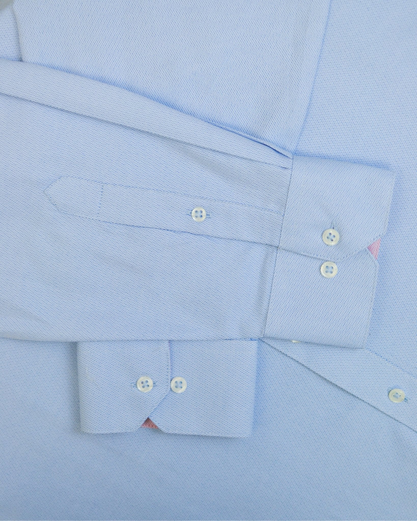 Manchester Camisa de Vestir Big and Tall Color Sólido Algodón y Poliéster Manga Larga - Manchester