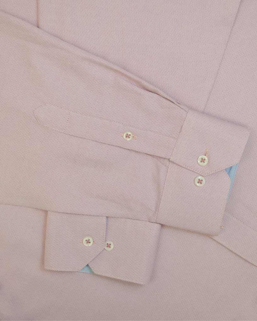 Manchester Camisa de Vestir Big and Tall Color Sólido Algodón y Poliéster Manga Larga - Manchester