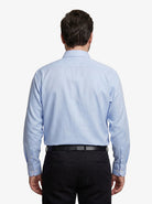 Manchester Camisa de Vestir Big and Tall Color Sólido Algodón y Poliéster Manga Larga - Manchester