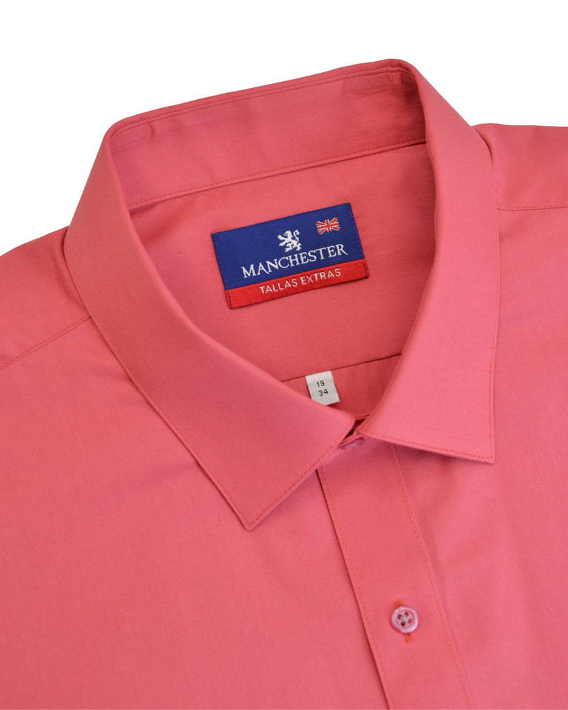 Manchester Camisa de Vestir Big and Tall Cuello Ajustable Algodón y Poliéster - Manchester