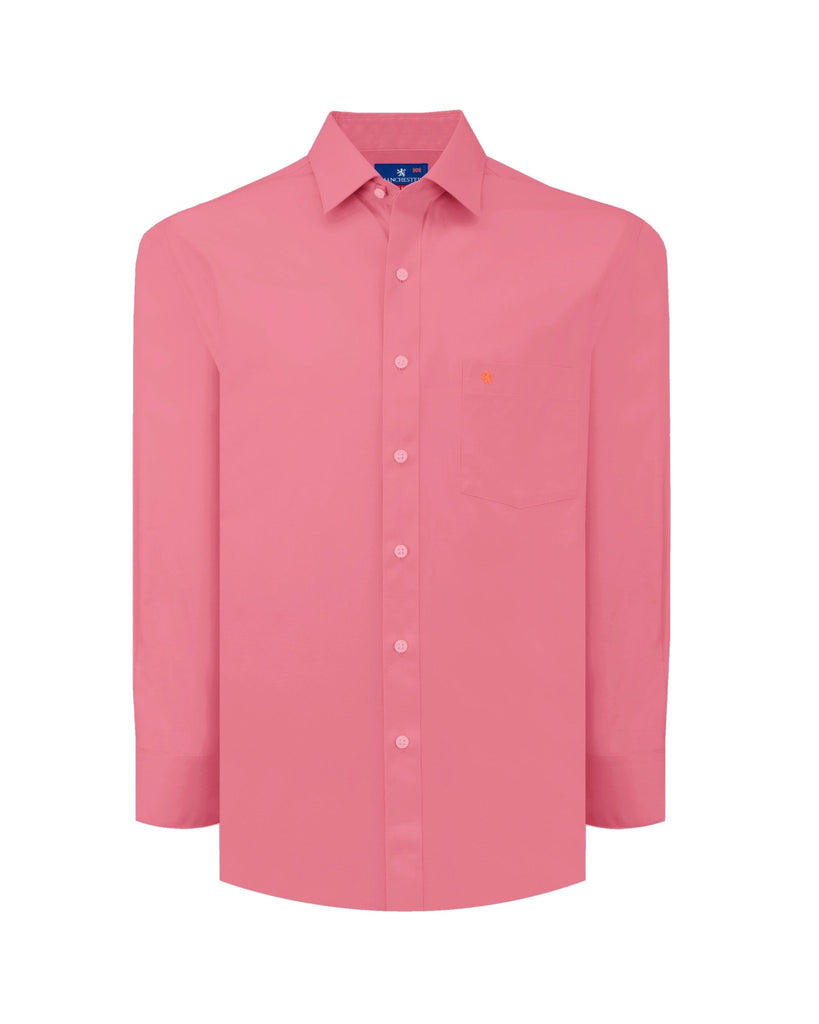 Manchester Camisa de Vestir Big and Tall Cuello Ajustable Algodón y Poliéster - Manchester