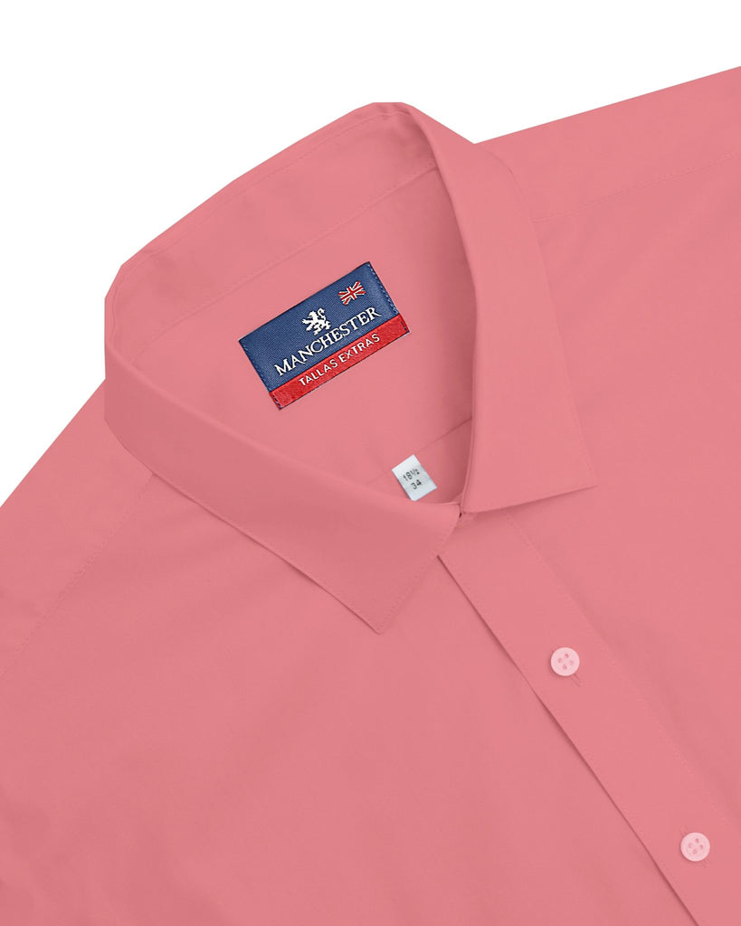 Manchester Camisa de Vestir Big and Tall Cuello Ajustable Algodón y Poliéster - Manchester