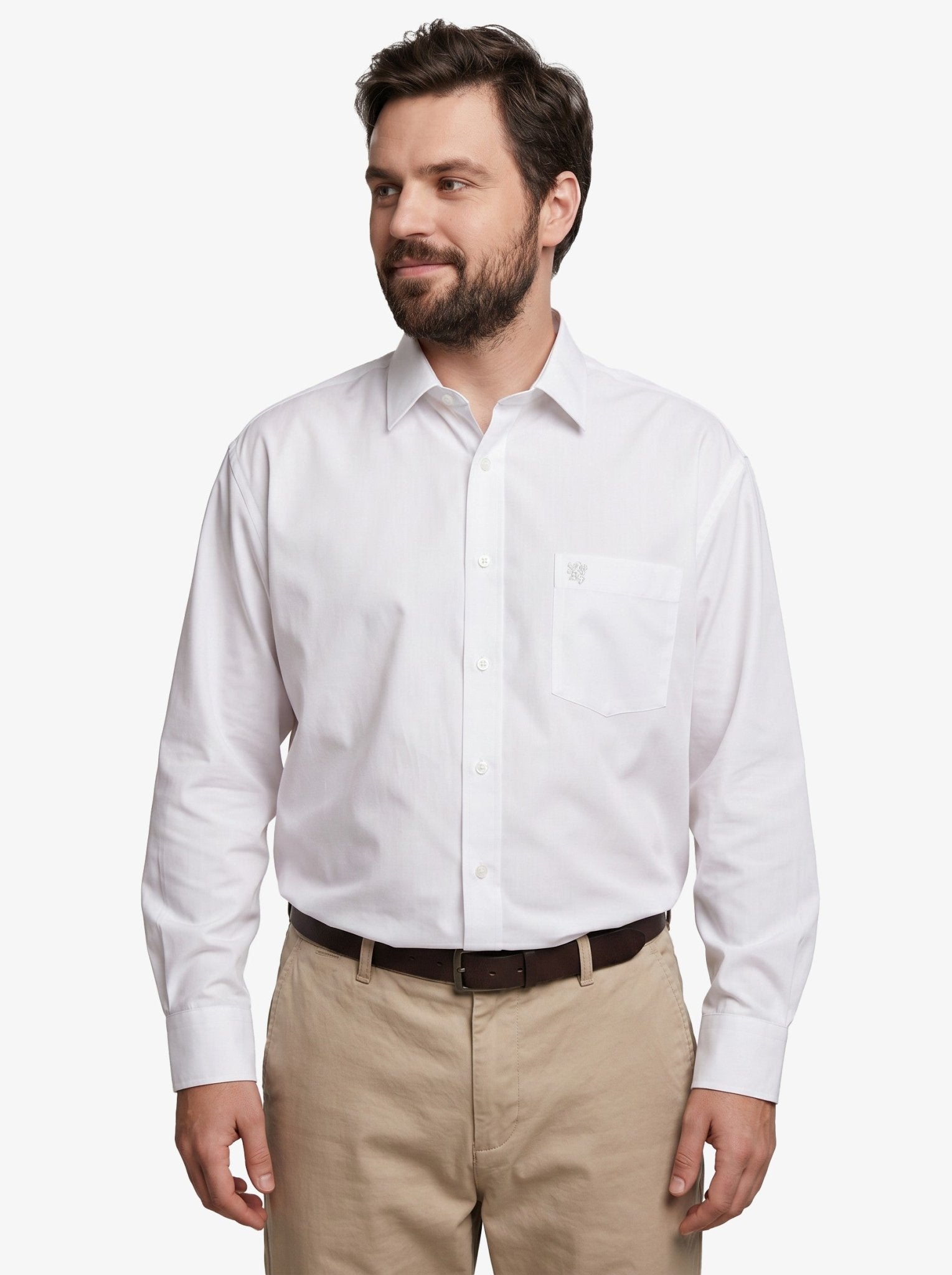 Manchester Camisa de Vestir Big and Tall Cuello Ajustable Algodón y Poliéster - Manchester