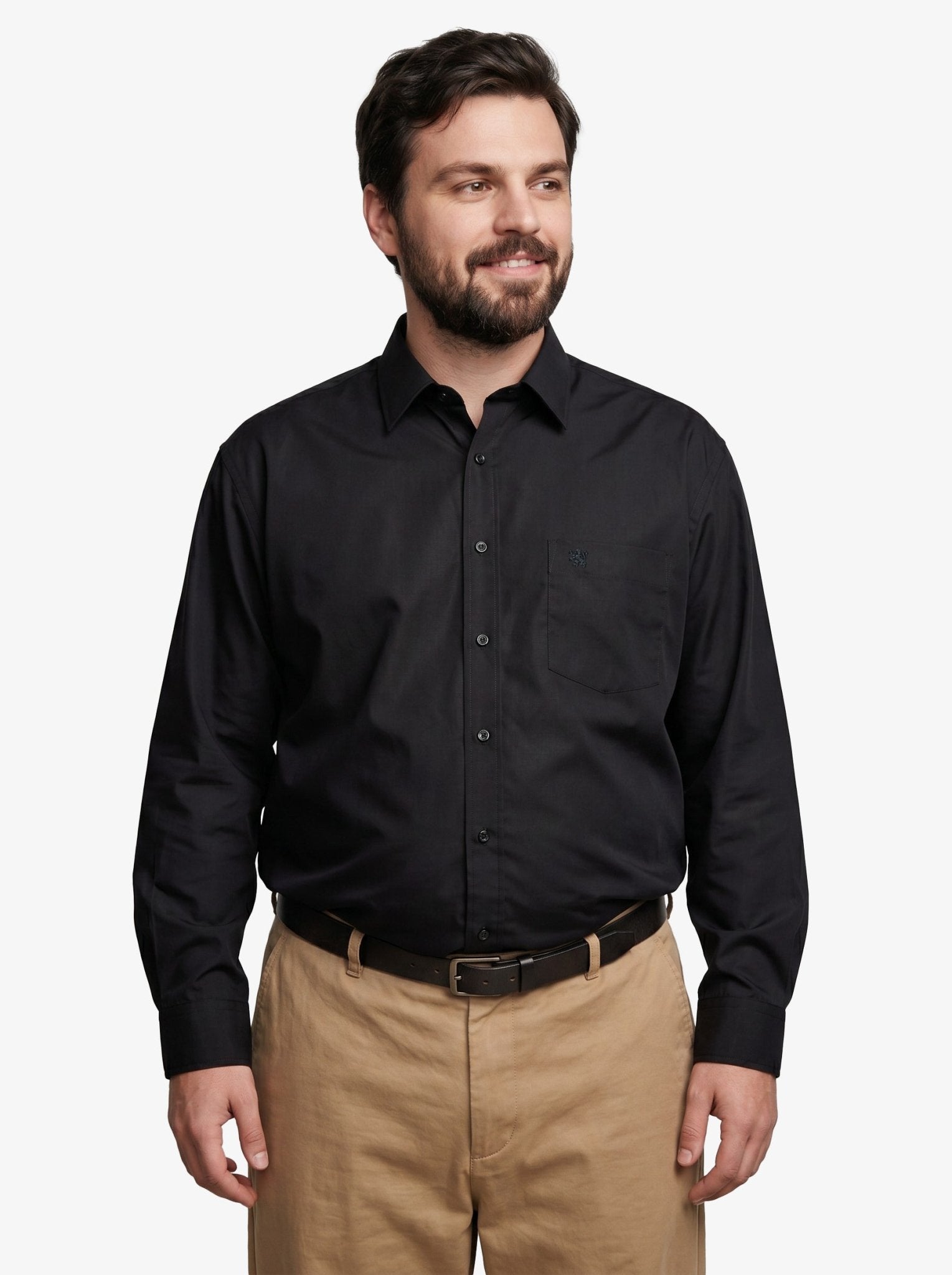 Manchester Camisa de Vestir Big and Tall Cuello Ajustable Algodón y Poliéster - Manchester