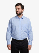 Manchester Camisa de Vestir Big and Tall Cuello Ajustable Algodón y Poliéster - Manchester