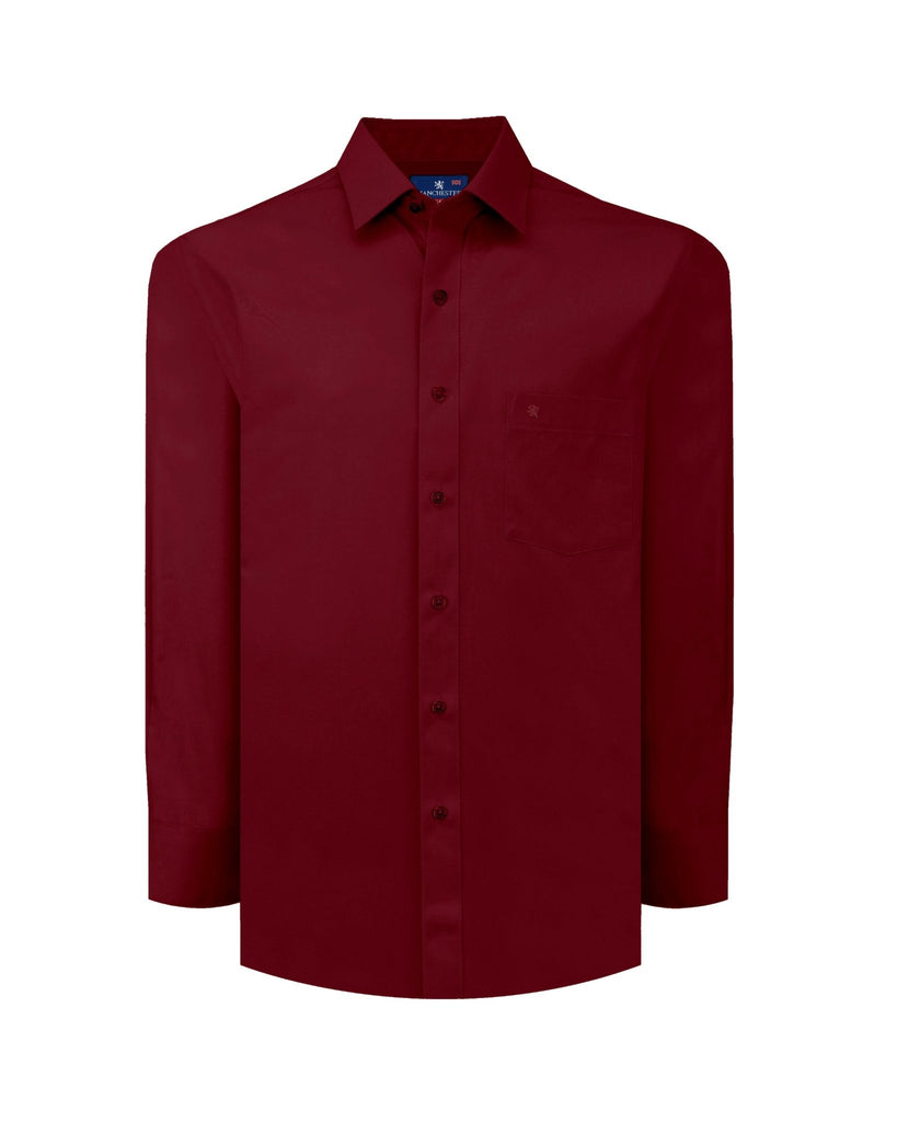 Manchester Camisa de Vestir Big and Tall Cuello Ajustable Algodón y Poliéster - Manchester