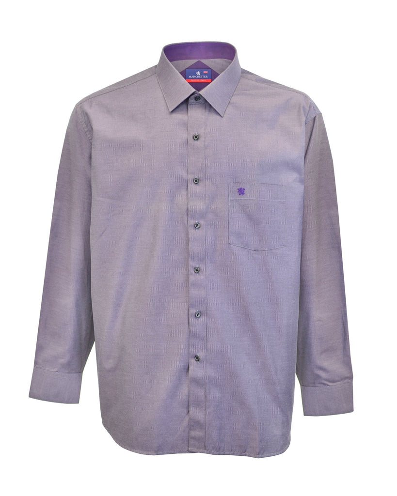 Manchester Camisa de Vestir Big and Tall Poliéster y Algodón Manga Larga - Manchester