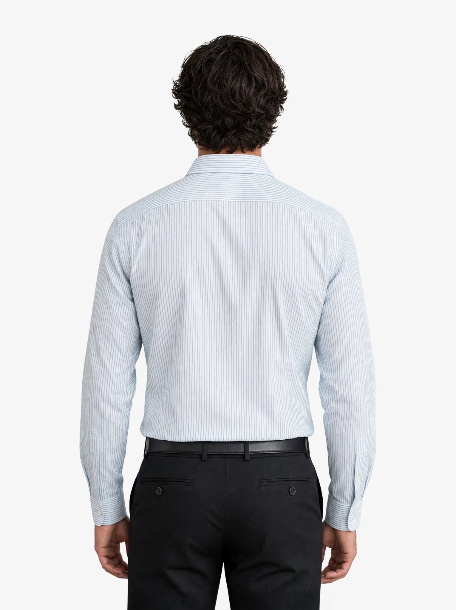 Manchester Camisa de Vestir Button Down Oculto Rayas Finas - Manchester