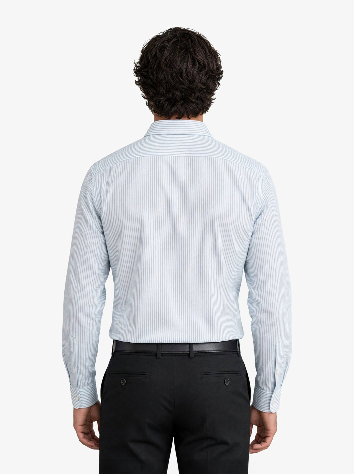 Manchester Camisa de Vestir Button Down Oculto Rayas Finas - Manchester