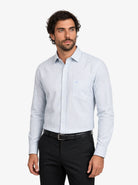 Manchester Camisa de Vestir Button Down Oculto Rayas Finas - Manchester