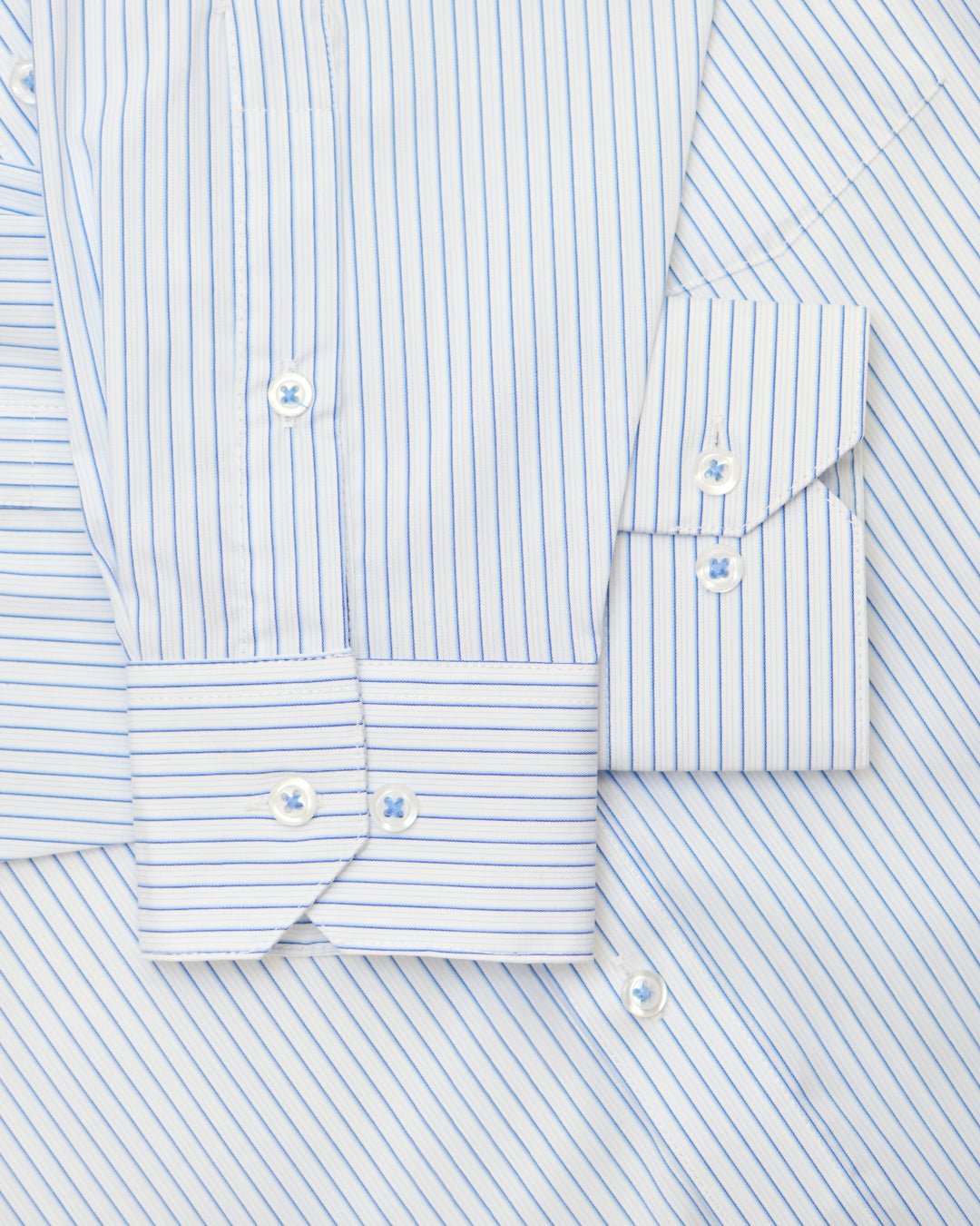 Manchester Camisa de Vestir Button Down Oculto Rayas Finas Elegante - Manchester