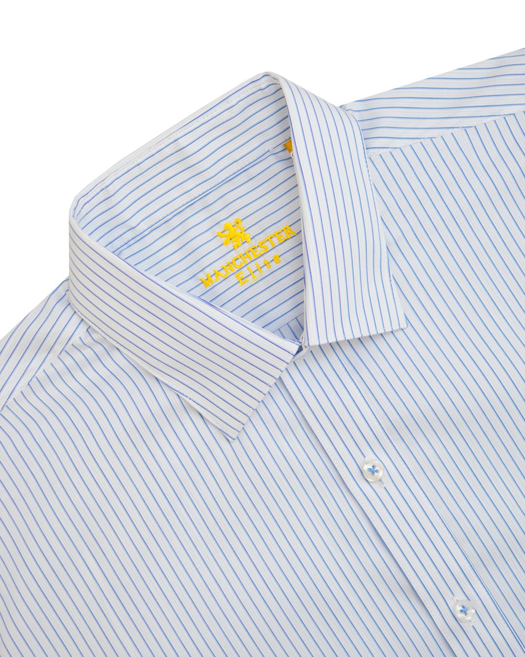 Manchester Camisa de Vestir Button Down Oculto Rayas Finas Elegante - Manchester