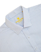 Manchester Camisa de Vestir Button Down Oculto Rayas Finas Elegante - Manchester