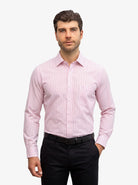 Manchester Camisa de Vestir con Cuello Ajustable Rayas - Manchester