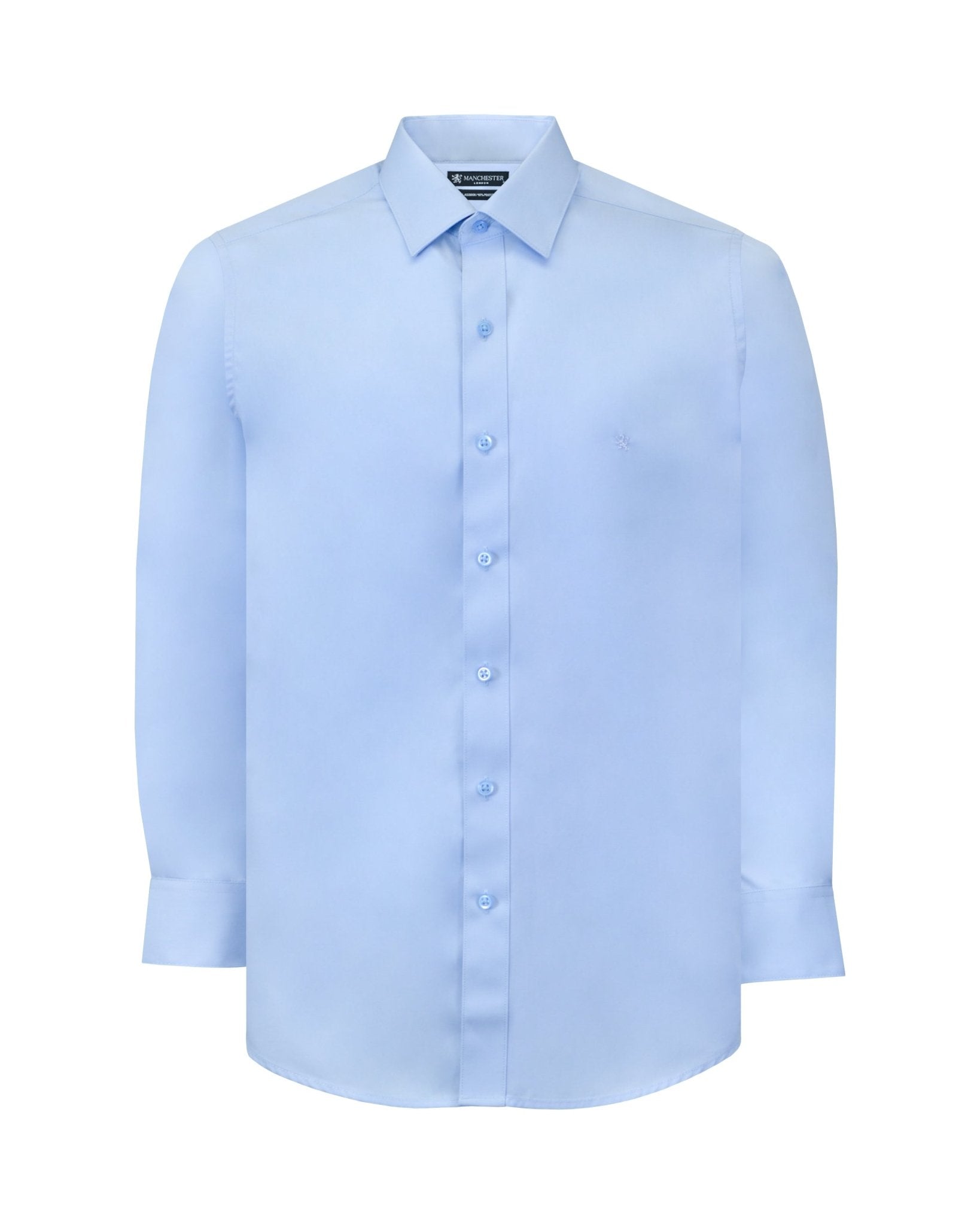 Manchester Camisa de Vestir con Cuello Ajustable y Puño Convertible de Algodón y Poliéster - Manchester
