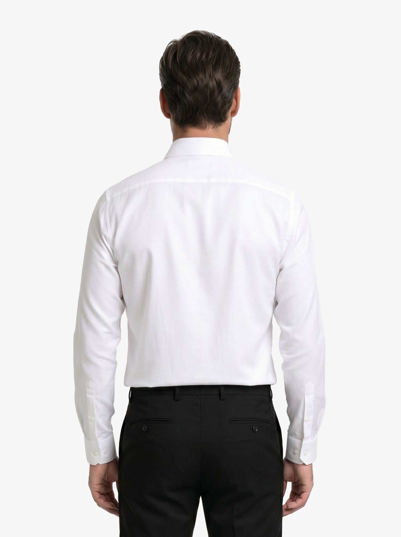 Manchester Camisa de Vestir con Cuello Ajustable y Puño Convertible de Algodón y Poliéster - Manchester